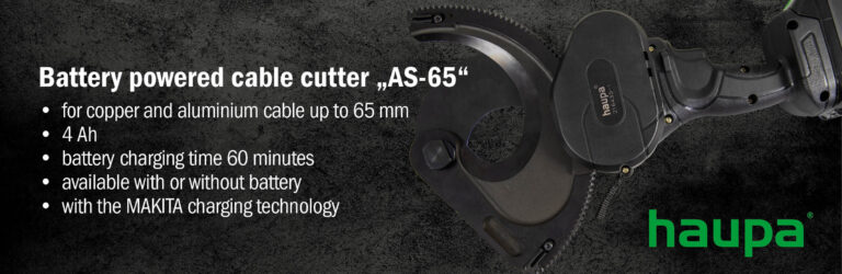 Battery powered cable cutter AS-65
